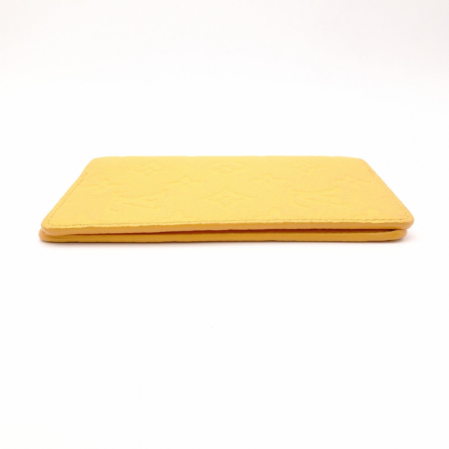LOUIS VUITTON Passport Case Leather Yellow