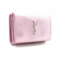 YVES SAINT LAURENT Cassandra Coin Purse, Leather, Metallic Pink
