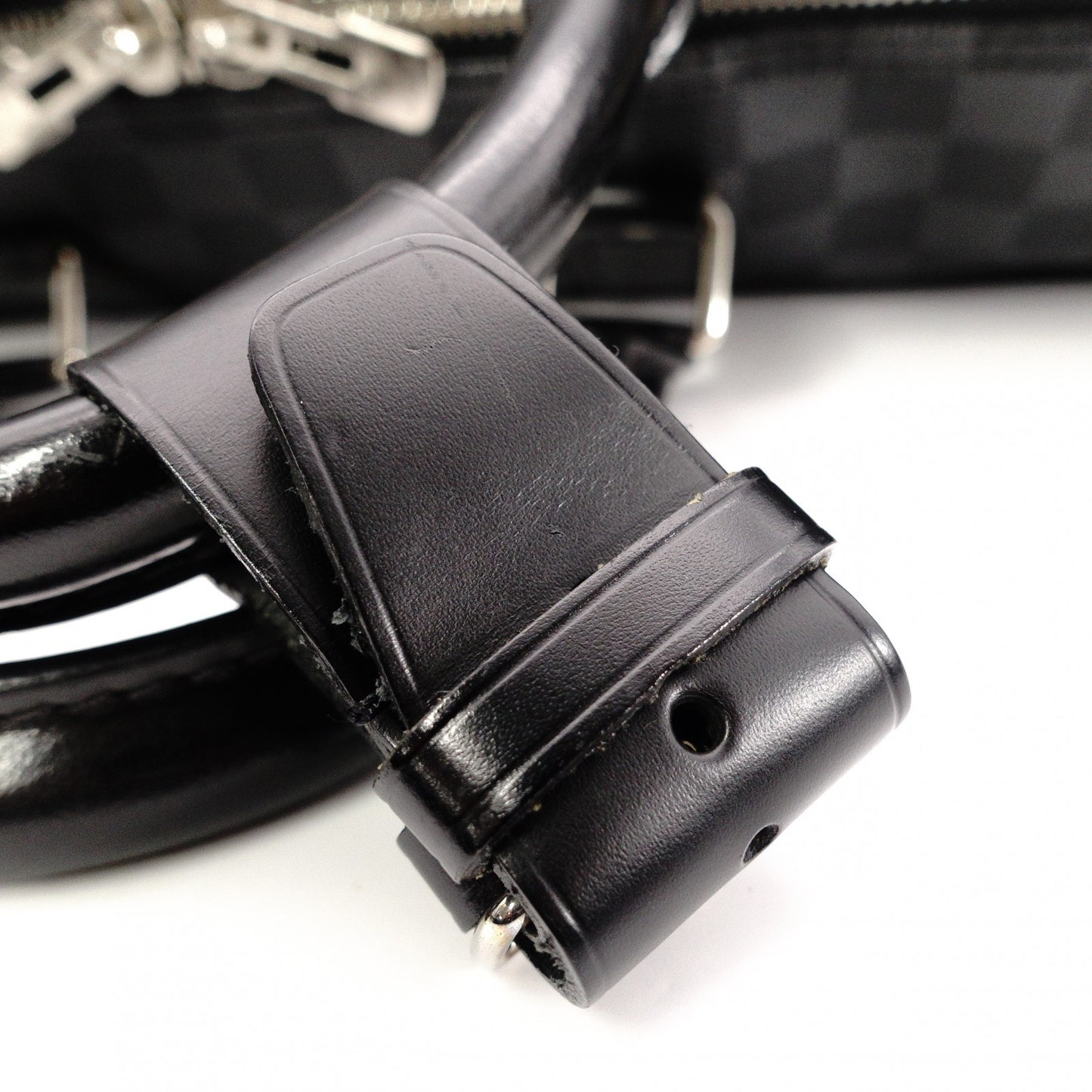 LOUIS VUITTON Boston Bag, PVC and Leather, Gray, Men's, Travel, Damier Graphite