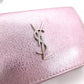 YVES SAINT LAURENT Cassandra Coin Purse, Leather, Metallic Pink