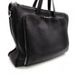 LOEWE Anagram Handbag, Leather, Black, Men's Business Bag, for Work, A4 Size, Silver Hardware