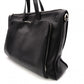 LOEWE Anagram Handbag, Leather, Black, Men's Business Bag, for Work, A4 Size, Silver Hardware