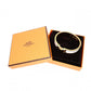 HERMES Click-Clack Bangle, Metal, Gold, White