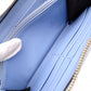 GUCCI Gucci Shima Long Wallet Leather Blue Leather Wallet Logo