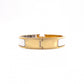 HERMES Click-Clack Bangle, Metal, Gold, White