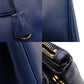 PRADA Galleria Handbag Tote Blue Triangle Logo Blue Leather 2-Way Shoulder Gold Hardware 7-8-168