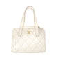 CHANEL Wild Stitch Handbag Leather White