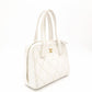 CHANEL Wild Stitch Handbag Leather White