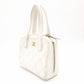 CHANEL Wild Stitch Handbag Leather White