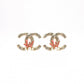 CHANEL Earrings, Metal, Faux Pearls, Gold, CC Logo