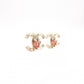 CHANEL Earrings, Metal, Faux Pearls, Gold, CC Logo