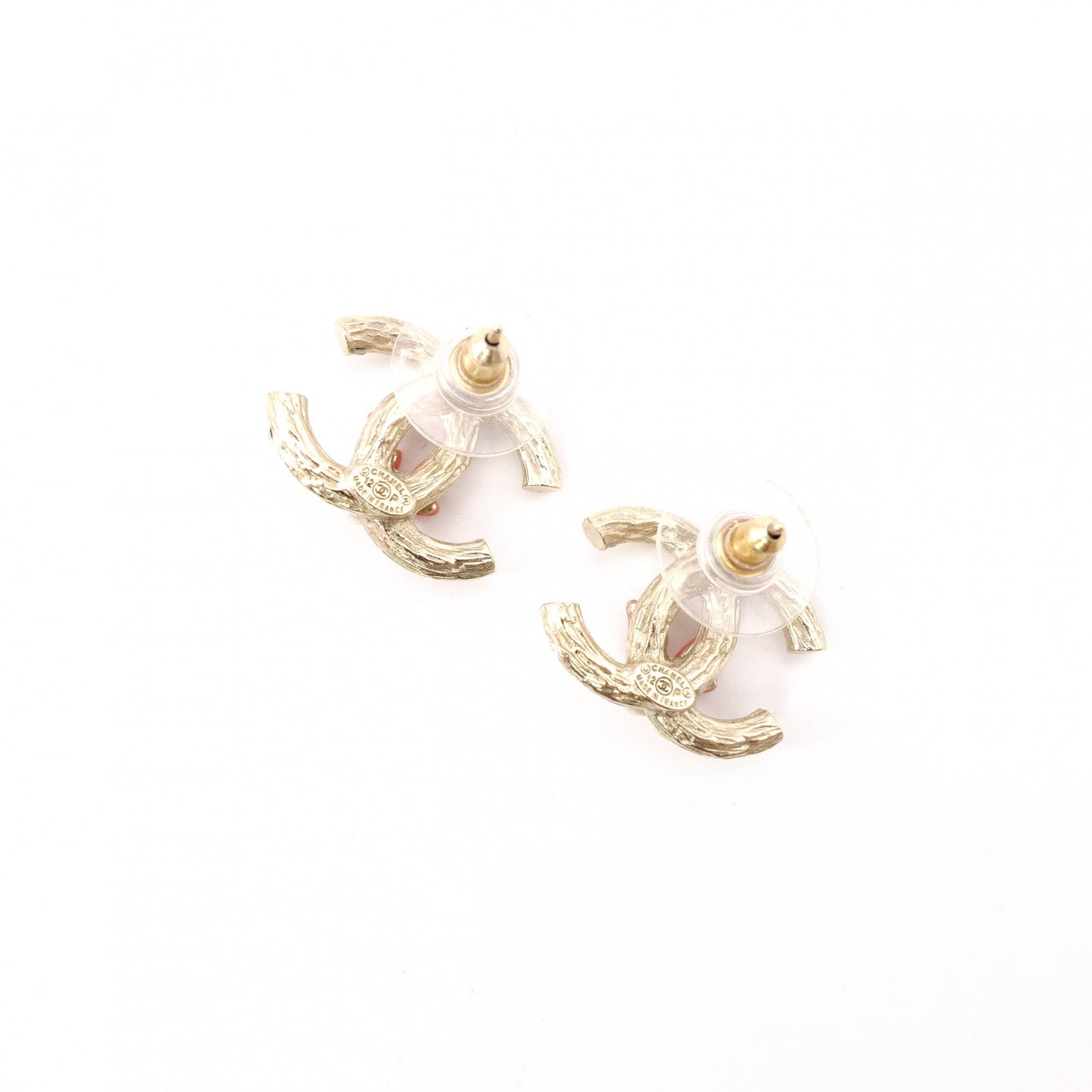 CHANEL Earrings, Metal, Faux Pearls, Gold, CC Logo