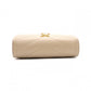 SAINT LAURENT Cassandra Tri-Fold Wallet, Leather, Beige, Gold Hardware