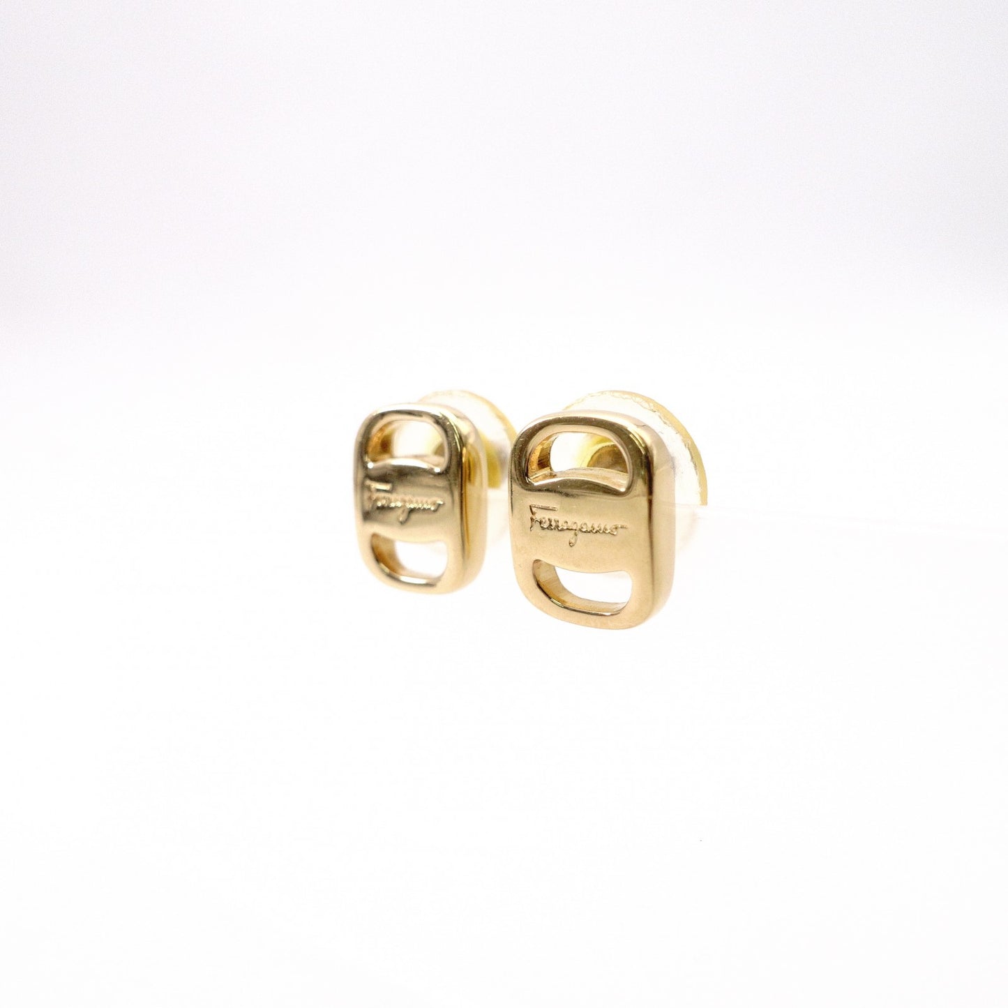 Salvatore Ferragamo Earrings, Metal, Gold, Logo