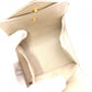 SAINT LAURENT Cassandra Tri-Fold Wallet, Leather, Beige, Gold Hardware
