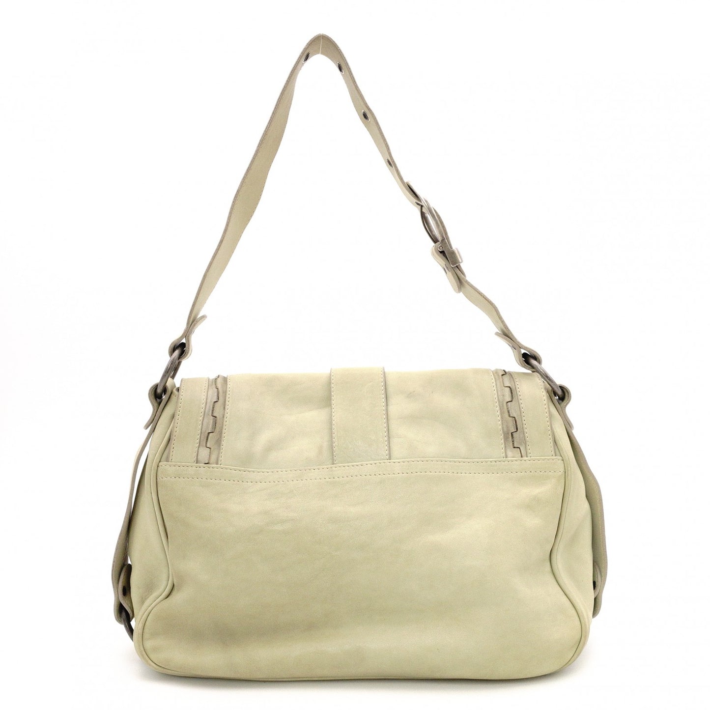 Christian Dior Gaucho Shoulder Bag, Leather, Green, Crossbody