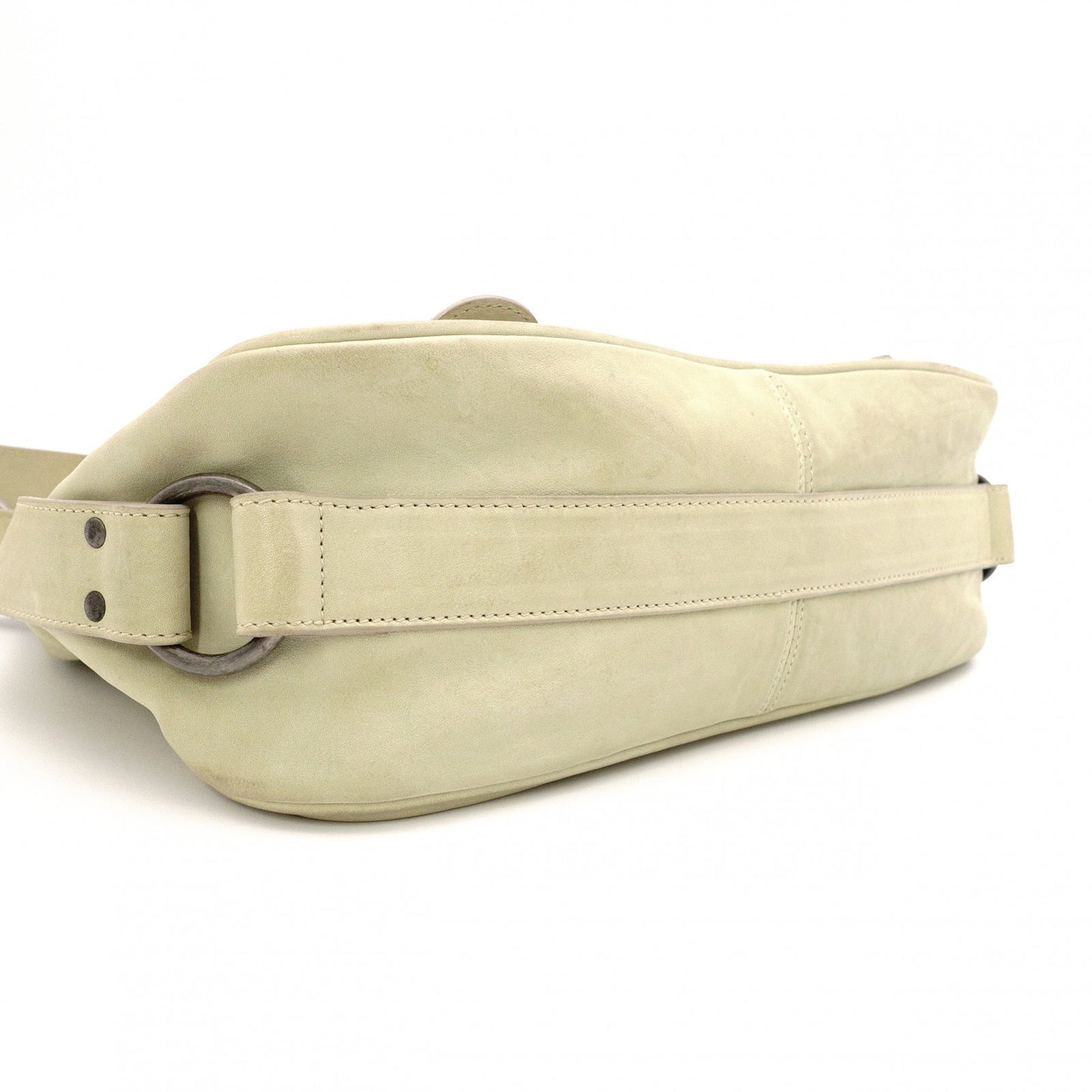Christian Dior Gaucho Shoulder Bag, Leather, Green, Crossbody