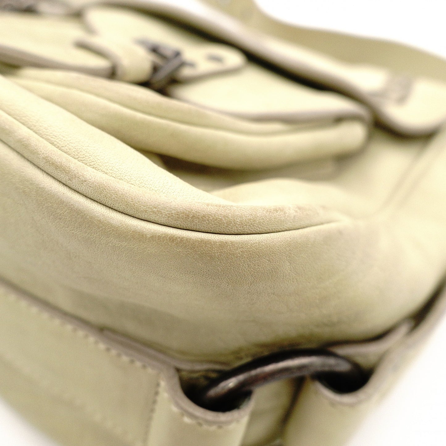 Christian Dior Gaucho Shoulder Bag, Leather, Green, Crossbody
