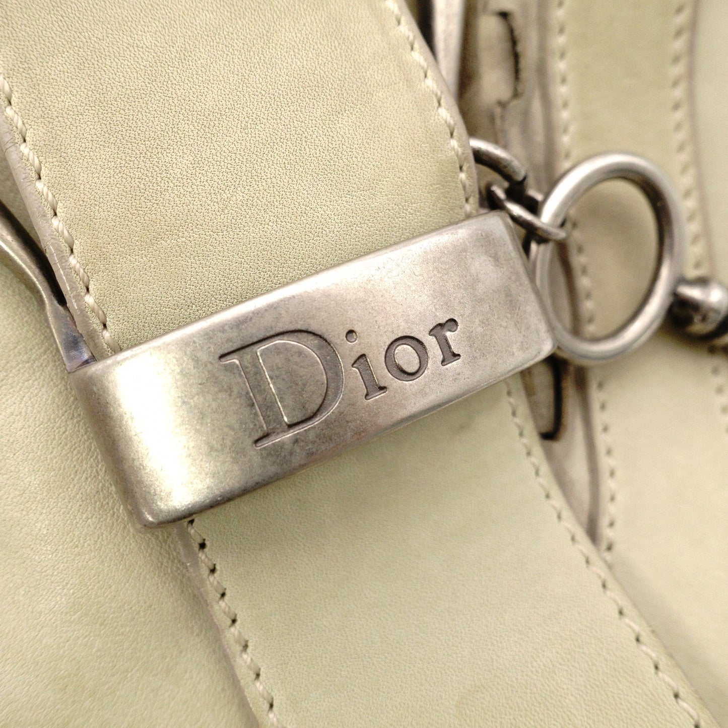 Christian Dior Gaucho Shoulder Bag, Leather, Green, Crossbody