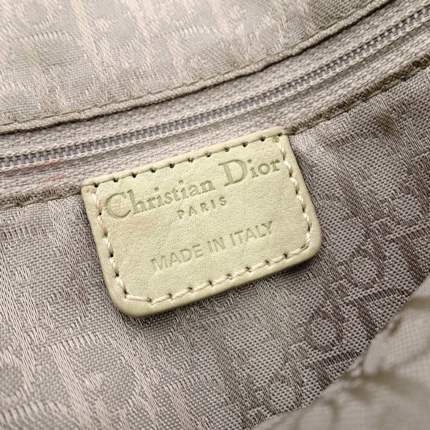 Christian Dior Gaucho Shoulder Bag, Leather, Green, Crossbody
