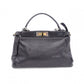 FENDI Peekaboo Handbag, Leather, Black, 2-Way, Gold Hardware, Crossbody