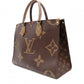 LOUIS VUITTON OTG MM On the Go Monogram Reverse Handbag, PVC and Leather, Brown, 2-Way