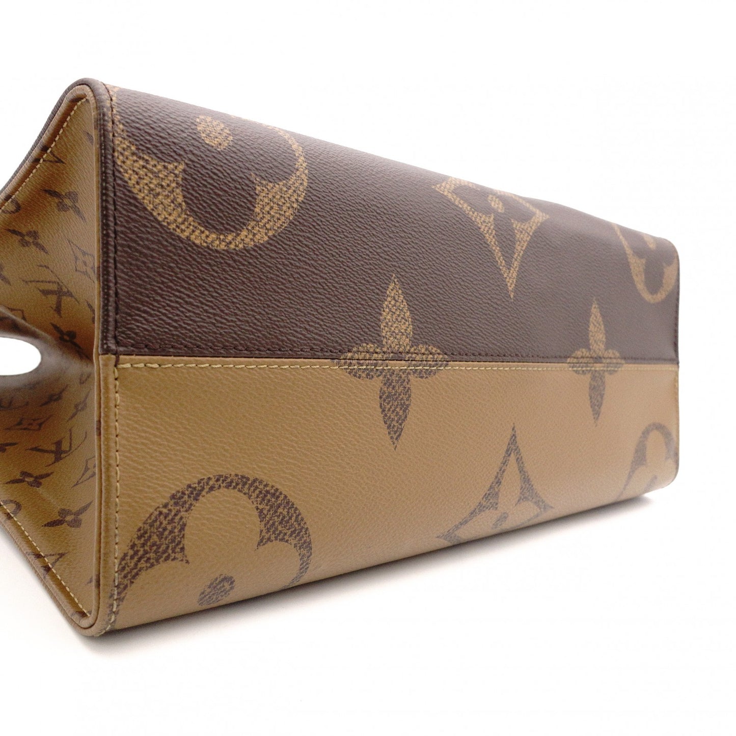 LOUIS VUITTON OTG MM On the Go Monogram Reverse Handbag, PVC and Leather, Brown, 2-Way