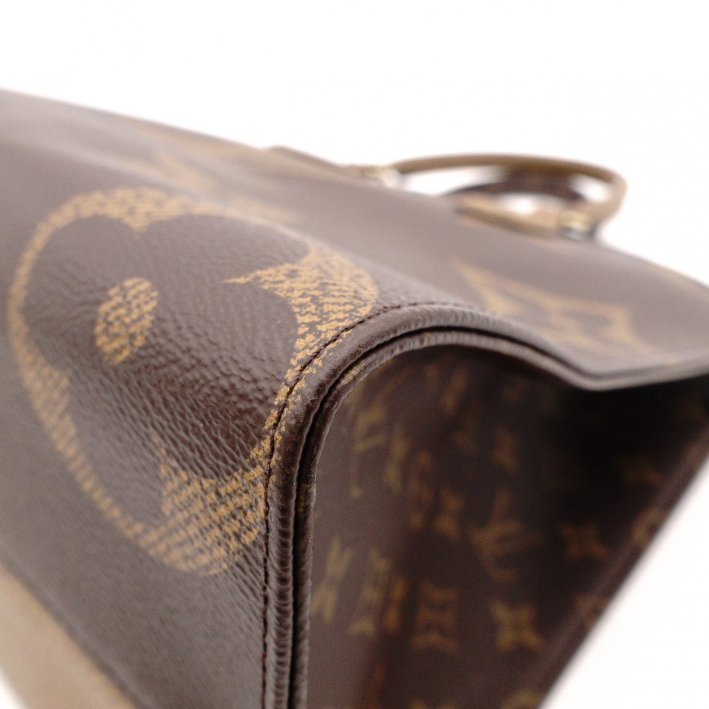 LOUIS VUITTON OTG MM On the Go Monogram Reverse Handbag, PVC and Leather, Brown, 2-Way