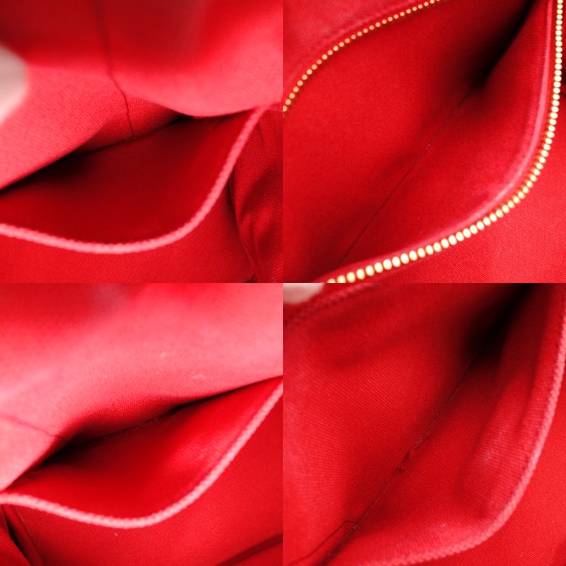 PRADA Canapa Handbag Canvas Red 2-Way Red