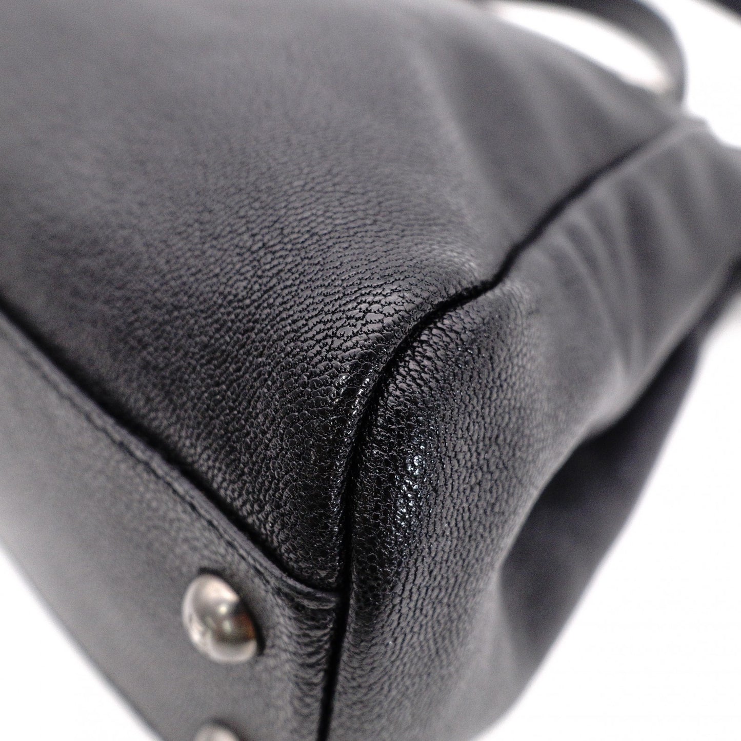 FENDI Peekaboo Handbag, Leather, Black, 2-Way, Gold Hardware, Crossbody