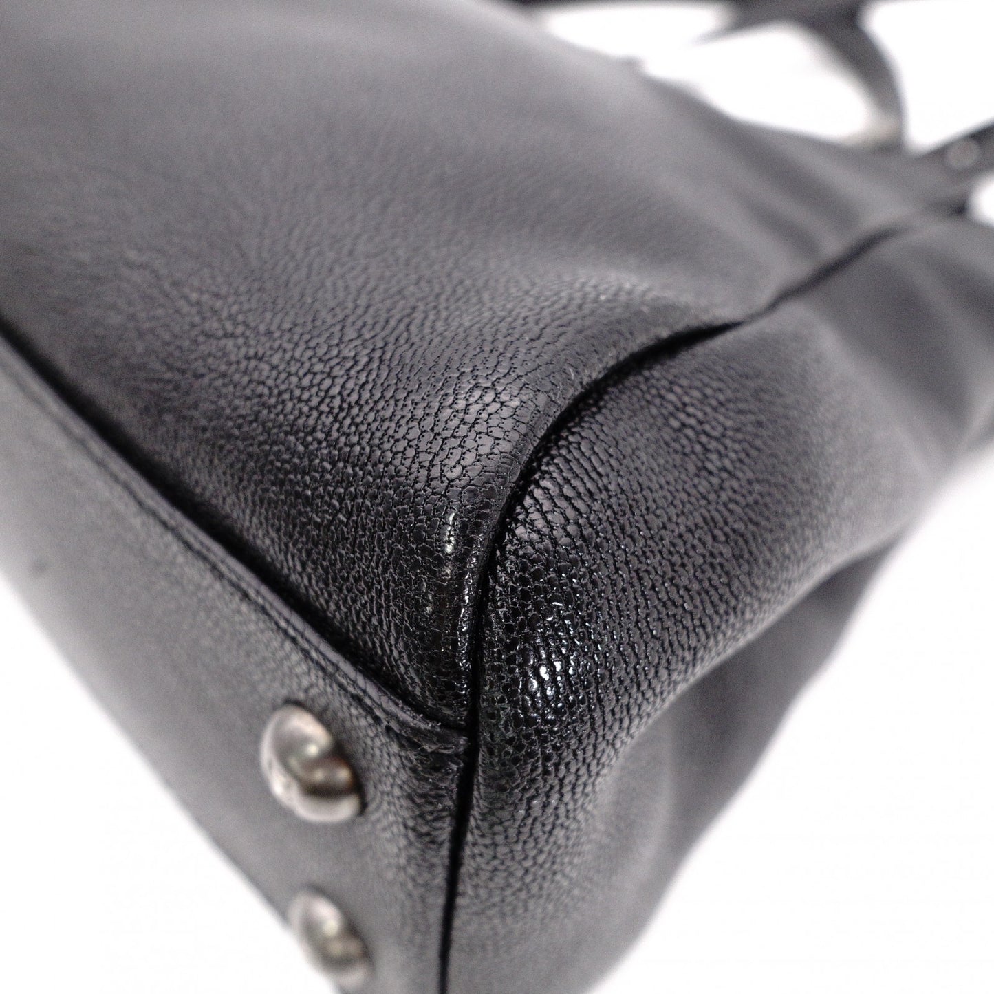 FENDI Peekaboo Handbag, Leather, Black, 2-Way, Gold Hardware, Crossbody