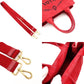 PRADA Canapa Handbag Canvas Red 2-Way Red