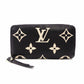 Louis Vuitton Bicolor Monogram Implant Long Wallet Leather Black
