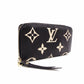Louis Vuitton Bicolor Monogram Implant Long Wallet Leather Black