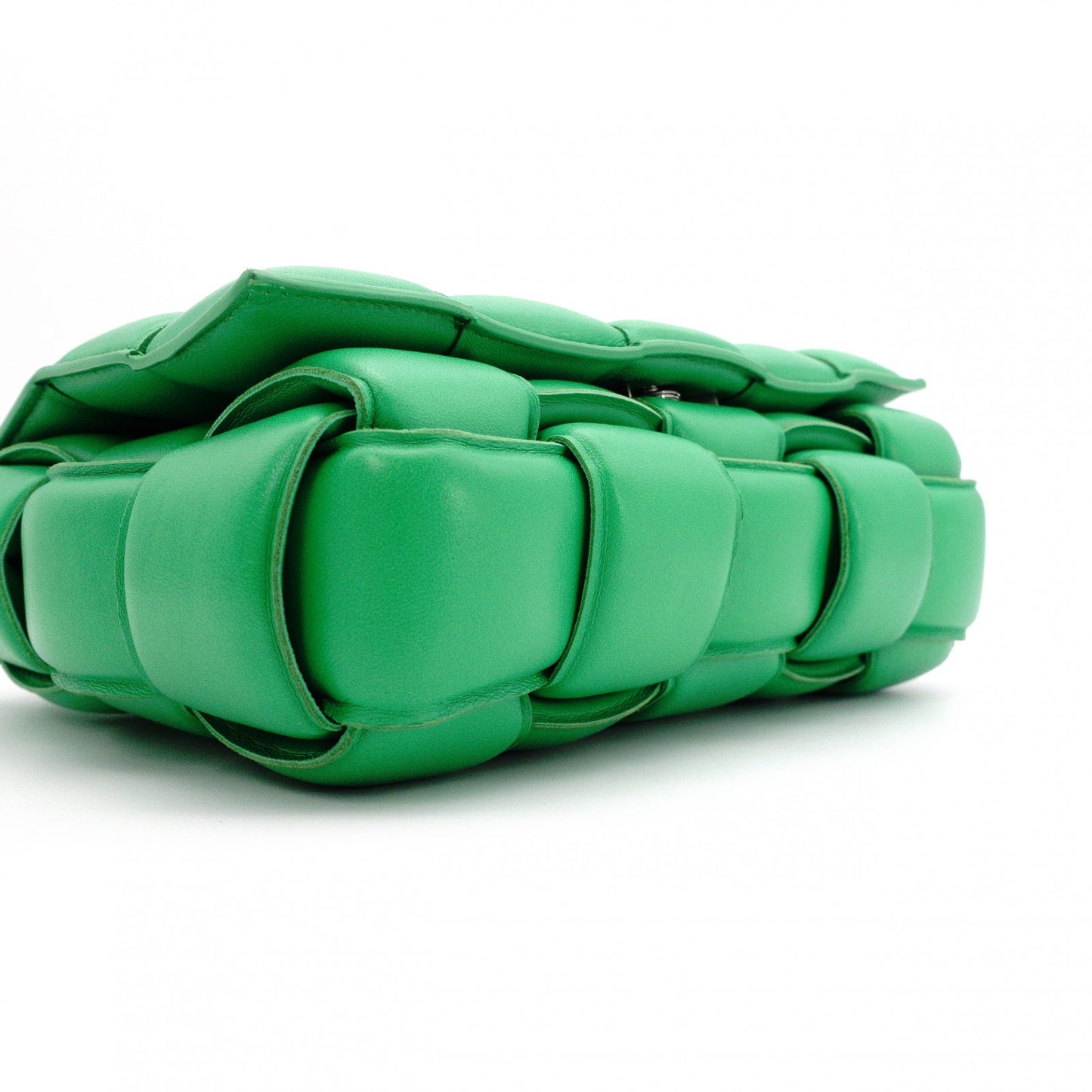 BOTTEGAVENETA Padet Cassette Shoulder Bag, Leather, Green