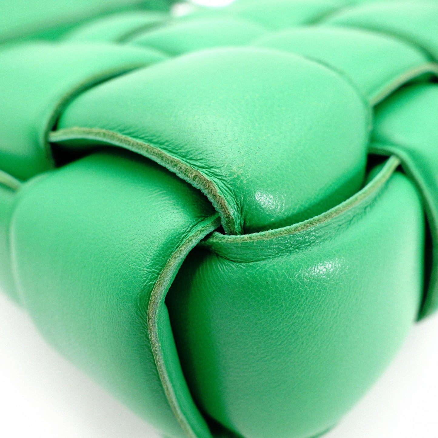 BOTTEGAVENETA Padet Cassette Shoulder Bag, Leather, Green