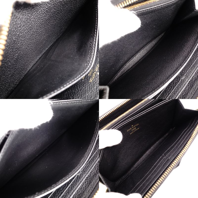 Louis Vuitton Bicolor Monogram Implant Long Wallet Leather Black