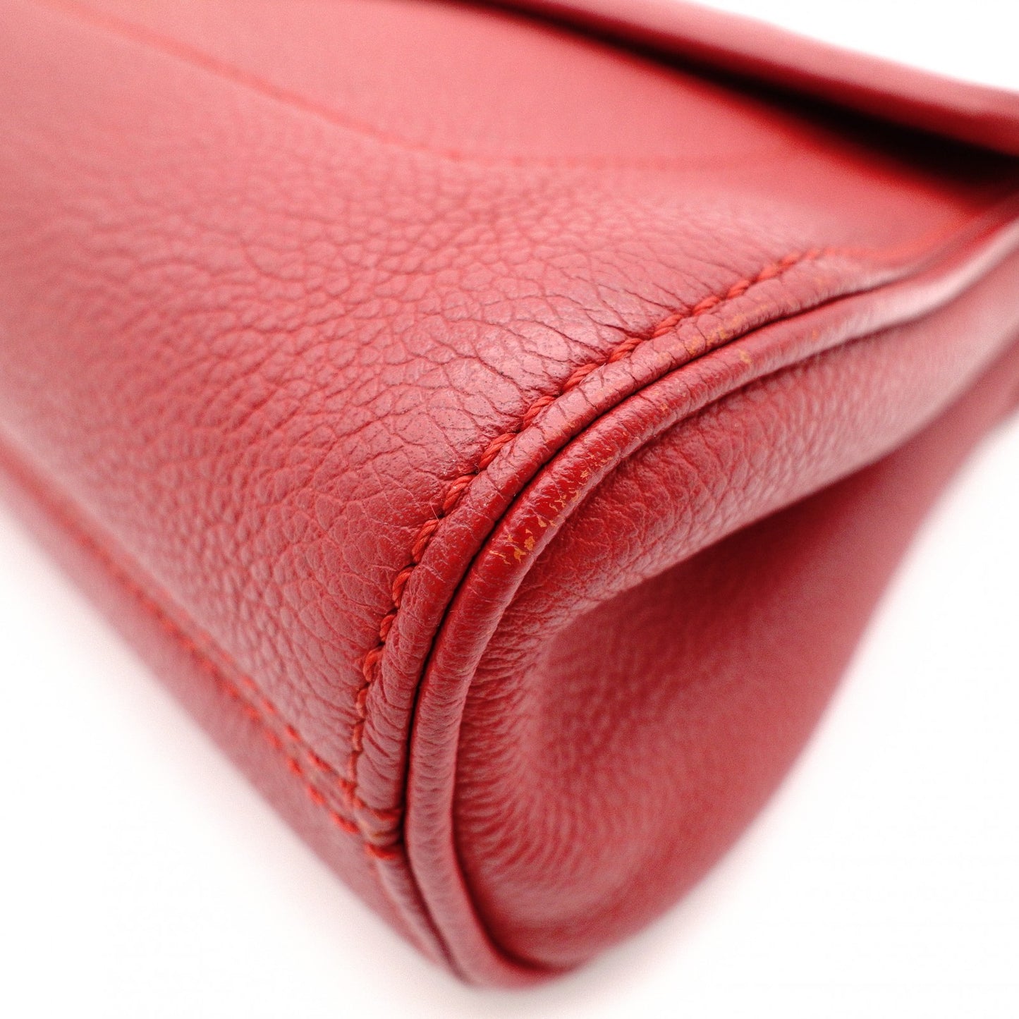 LOUIS VUITTON Saint-Germain Monogram Implant Shoulder Bag, Leather, Red, Crossbody