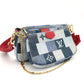 LOUIS VUITTON Multi Pochette Accessoires Monogram Denim Canvas Blue × Red M44990