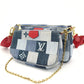 LOUIS VUITTON Multi Pochette Accessoires Monogram Denim Canvas Blue × Red M44990
