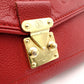LOUIS VUITTON Saint-Germain Monogram Implant Shoulder Bag, Leather, Red, Crossbody
