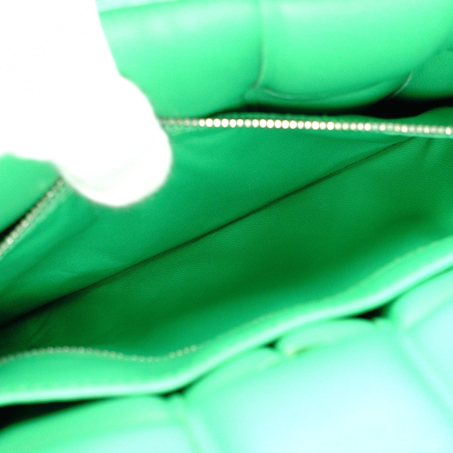 BOTTEGAVENETA Padet Cassette Shoulder Bag, Leather, Green