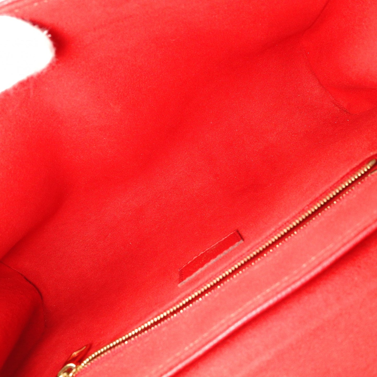 LOUIS VUITTON Saint-Germain Monogram Implant Shoulder Bag, Leather, Red, Crossbody