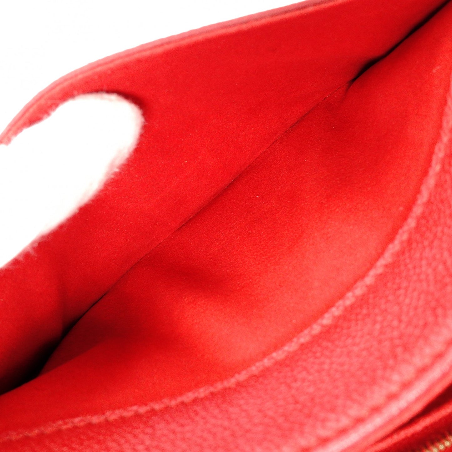 LOUIS VUITTON Saint-Germain Monogram Implant Shoulder Bag, Leather, Red, Crossbody