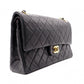 CHANEL W Flap Matelassé Classic Shoulder Bag, Leather, Black, Crossbody