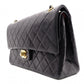 CHANEL W Flap Matelassé Classic Shoulder Bag, Leather, Black, Crossbody