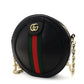 GUCCI Off-Dia Chain Shoulder Bag Black Leather Gold Hardware Crossbody GG Logo 7-8-591