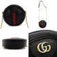 GUCCI Off-Dia Chain Shoulder Bag Black Leather Gold Hardware Crossbody GG Logo 7-8-591