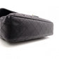 CHANEL W Flap Matelassé Caviar Leather Classic Shoulder Bag, Black Leather with Gold Hardware