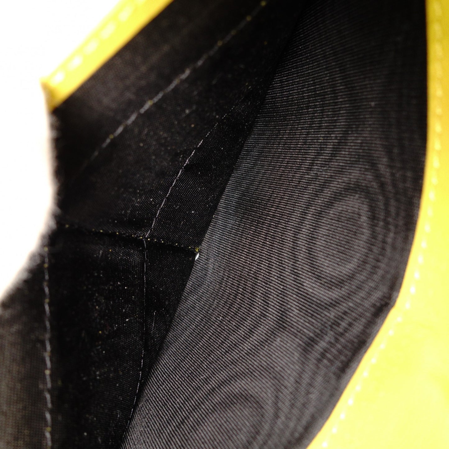 FENDI Continental Long Wallet Leather Black × Yellow Wallet